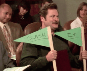 Parks And Rec Slash I Plus GIF