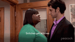 Parks And Recreation Donna Meagle Snitches Get Stitches GIF