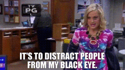 Parks And Recreation Leslie Knope Black Eye  GIF
