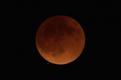 Partial Lunar Eclipse Dark Sky GIF