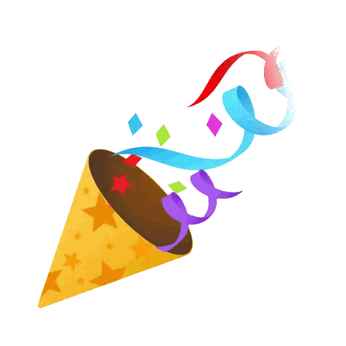 Party Cone With Confetti Sticker