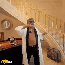 Party Dance Cigar Beer Chilling GIF