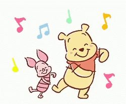 Party Dancing Winnie The Pooh And Piglet GIF