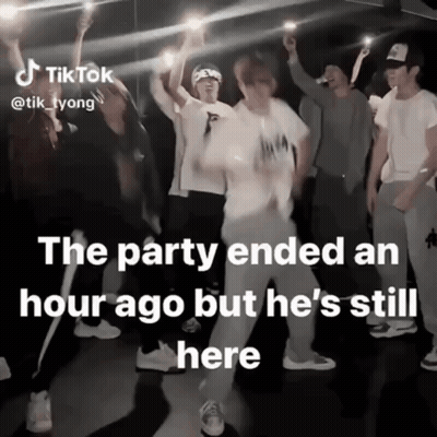 Party Ended But He's Still Here GIF