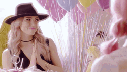Party Girl Rubbing Hands GIF
