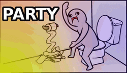 Party Hard Person In The Bathroom Targets Tissue GIF