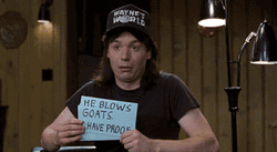 Party On Wayne Holding A Flask Card GIF