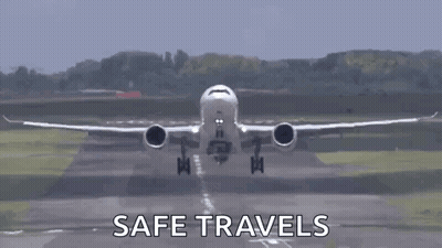Passenger Jet Taking Off Safe Travels GIF