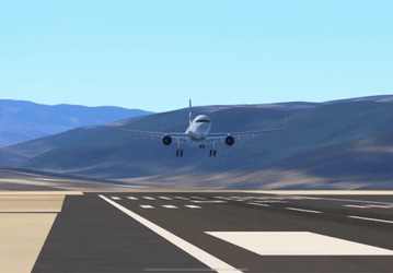 Passenger Plane Simulation Landed GIF