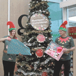 Passing Christmas Gift GIF