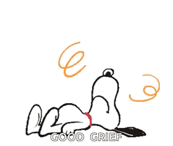 Passing Out Good Grief Snoopy GIF