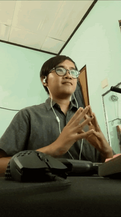 Passive Aggressive Man Reloading Gun  GIF