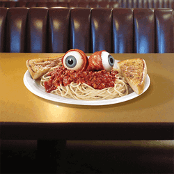 Pasta With Eyeballs GIF