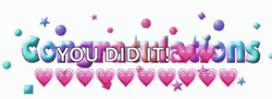 Pastel Color Text Well Done Congratulations GIF