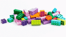 Pastel Colored Lego Blocks GIF