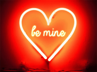 Pastel Orange Aesthetic Be MIne Neon Light GIF