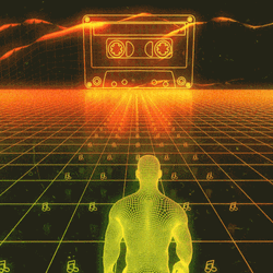 Pastel Orange Aesthetic Retro Portal GIF