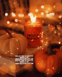 Pastel Orange Aesthetic Sparkling Candle Light GIF