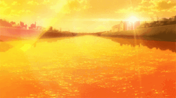 Pastel Orange Sunny Sea Aesthetic GIF