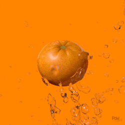 Pastel Orange Water Splash Aesthetic GIF