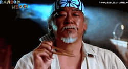 Pat Morita Karate Kid GIF