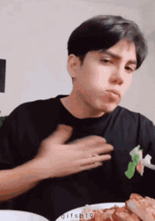 Pat Myself On The Back Eating A Lot GIF