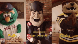 Pat Patriot Bruins Mascots GIF