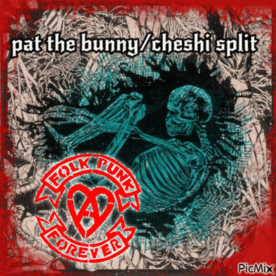 Pat The Bunny Cheshi Skeleton Album Cover GIF