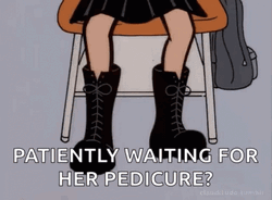 Patiently Waiting For Her Pedicure GIF