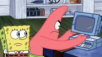 Patrick And Spongebob Looking At Computer GIF