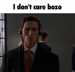 Patrick Bateman Dont Care GIF
