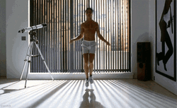 Patrick Bateman Jumping Rope GIF