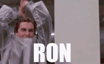 Patrick Bateman Ron GIF