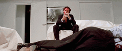 Patrick Bateman Smoking GIF