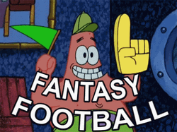 Patrick Cheering Fantasy Football GIF