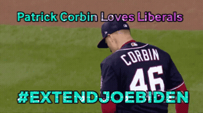 Patrick Corbin Jersey Loves Liberals #Extendjoebiden GIF