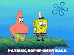 Patrick Hop On My Back Says Spongebob GIF