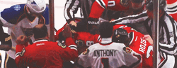 Patrick Kane Team Forms Circle GIF