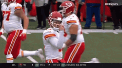 Patrick Mahomes Celebration Running Backwards GIF