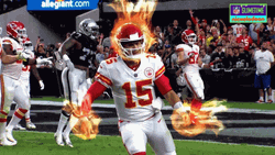 Patrick Mahomes NFL Football Fire Happy GIF