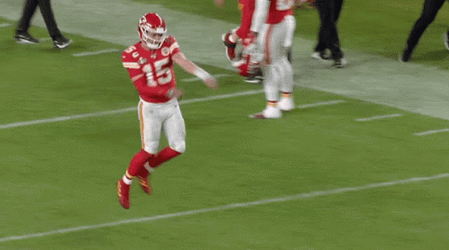Patrick Mahomes Running In Celebration GIF