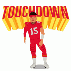 Patrick Mahomes Touchdown Animated Art GIF