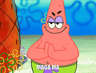 Patrick Palm Rubbing Maga GIF