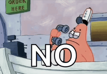 Patrick Screaming No! GIF