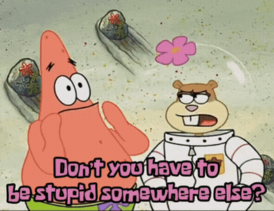 Patrick Star And Sandy Cheeks Talking GIF