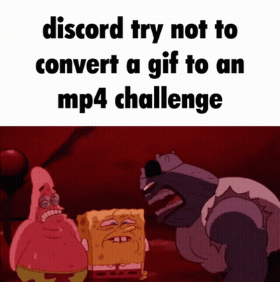 Patrick Star And SpongeBob Discord Try Not To Convert GIF To MP4 Challenge GIF