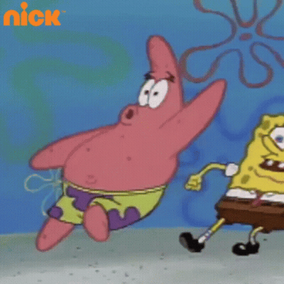 Patrick Star And Spongebob Squarepants Are Dancing In A Nick Cartoon GIF