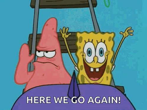 Patrick Star And Spongebob Squarepants Are Riding A Roller Coaster Together . GIF
