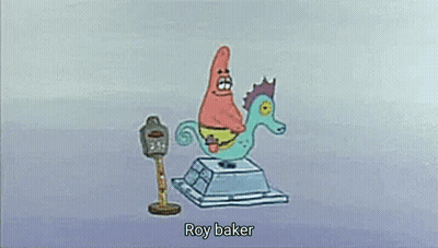 Patrick Star And Spongebob Squarepants Are Riding A Seahorse In A Cartoon . GIF