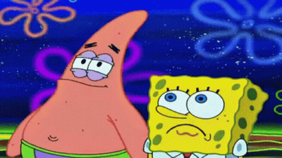 Patrick Star And Spongebob Squarepants Are Standing Next To Each Other In A Cartoon GIF